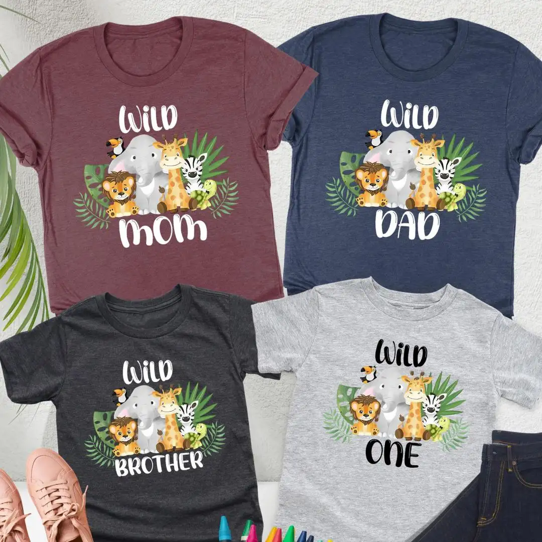 Custom Safari Birthday Shirt for Family Zoo Party