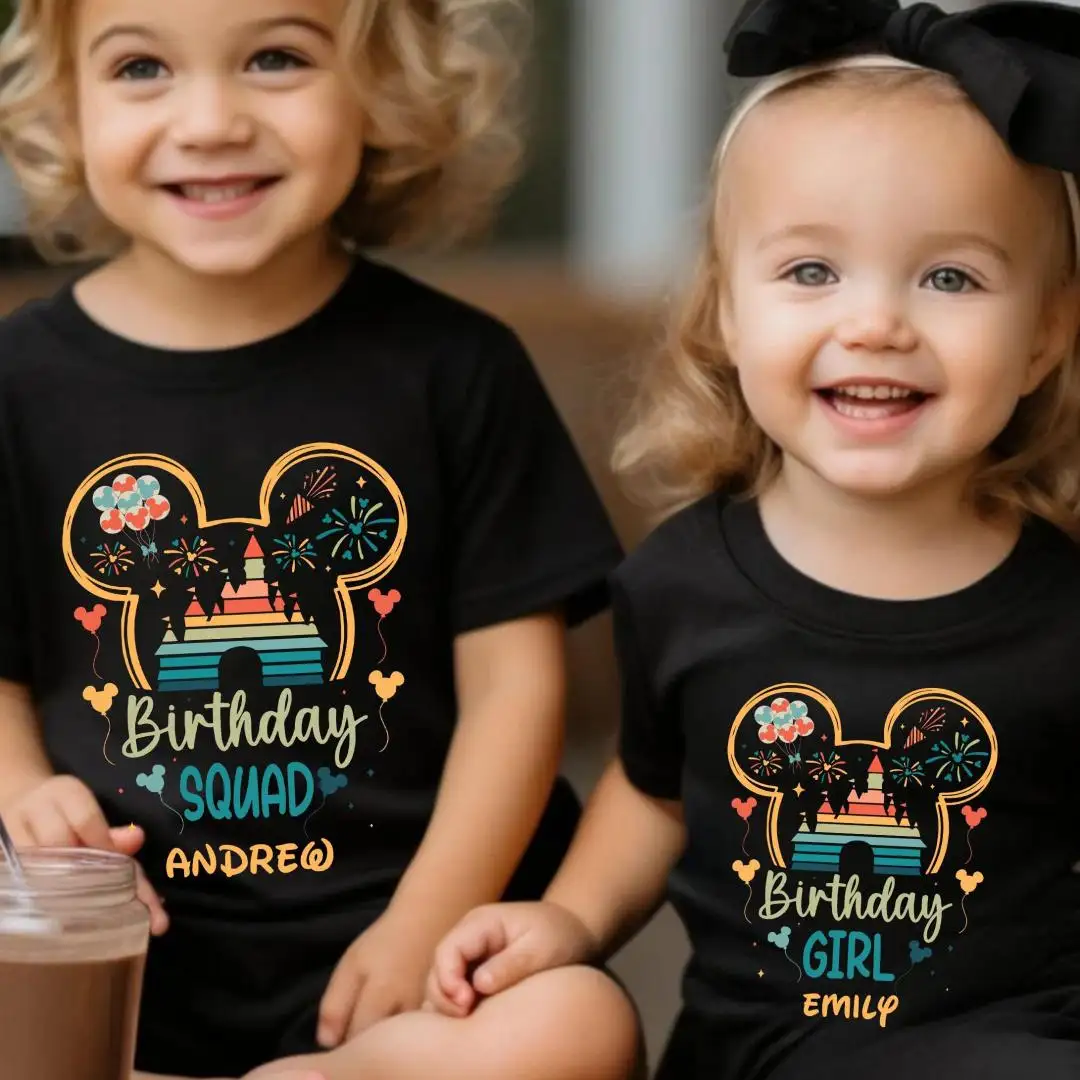 Custom Disney Birthday Trip Shirt for Kids