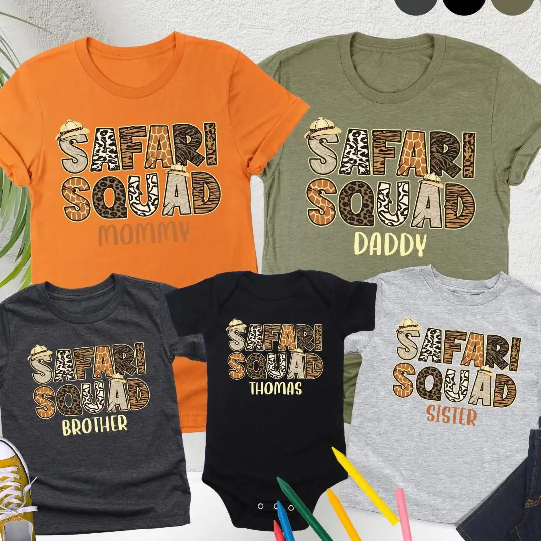 Safari Family Matching Shirts for Zoo Trip