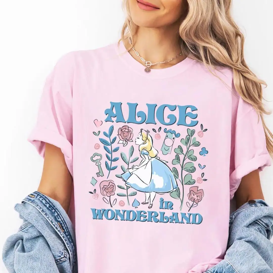 Disney Princess Alice in Wonderland Flowers Shirt