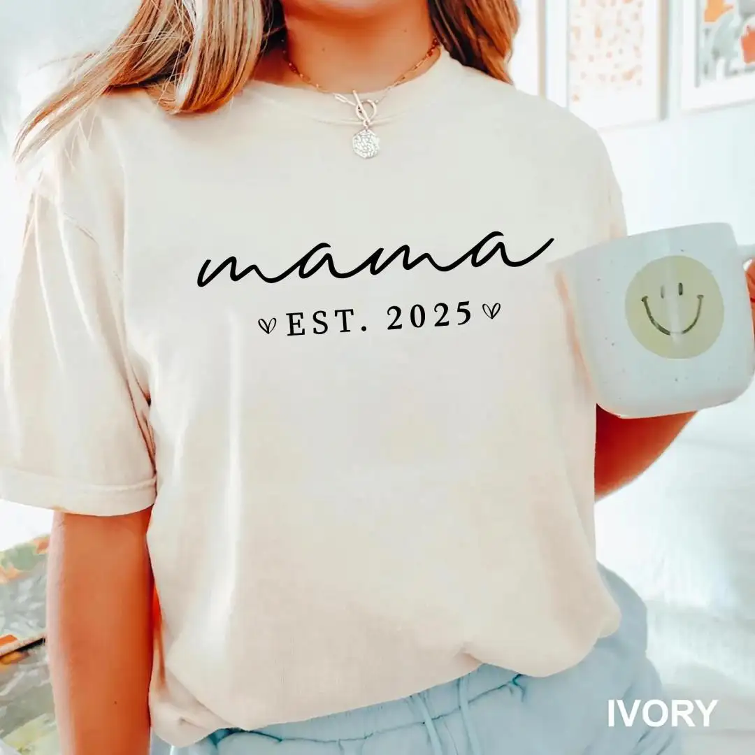 Custom Mama Est Year Personalized Shirt for Mothers Day