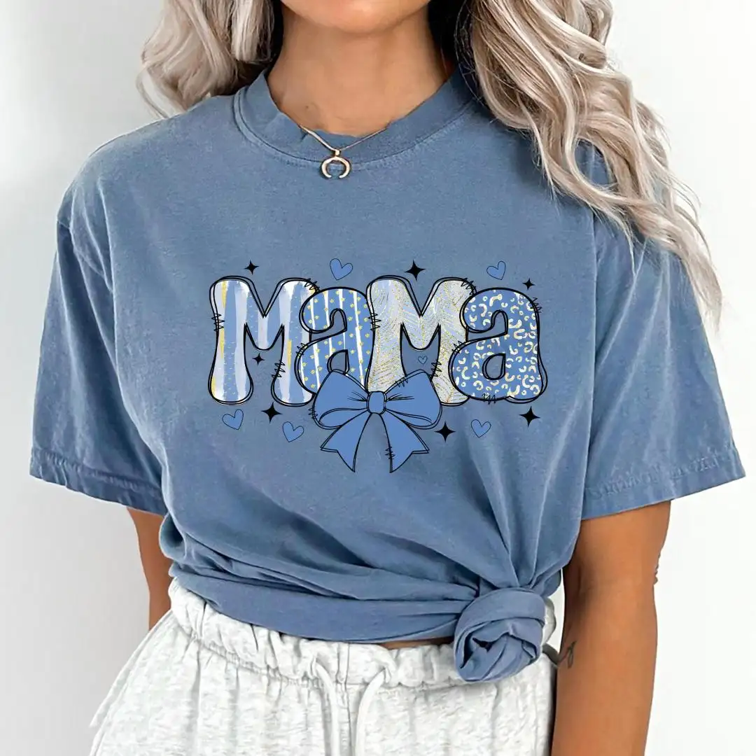 Mothers Day Gift Shirt with Blue Bow