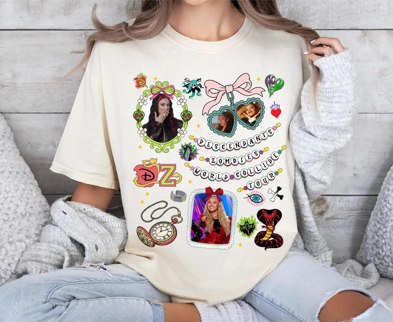 Disney Zombies World Collide Tour Shirt for Girls