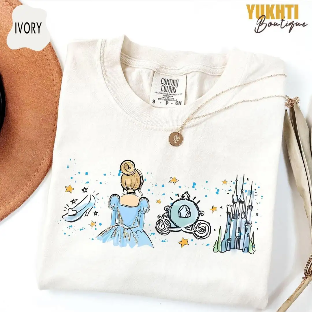 Disney Cinderella Watercolor Shirt for Girls Trip