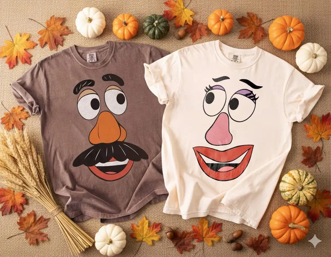 Mr & Mrs Potato Head Thanksgiving Shirt for Family