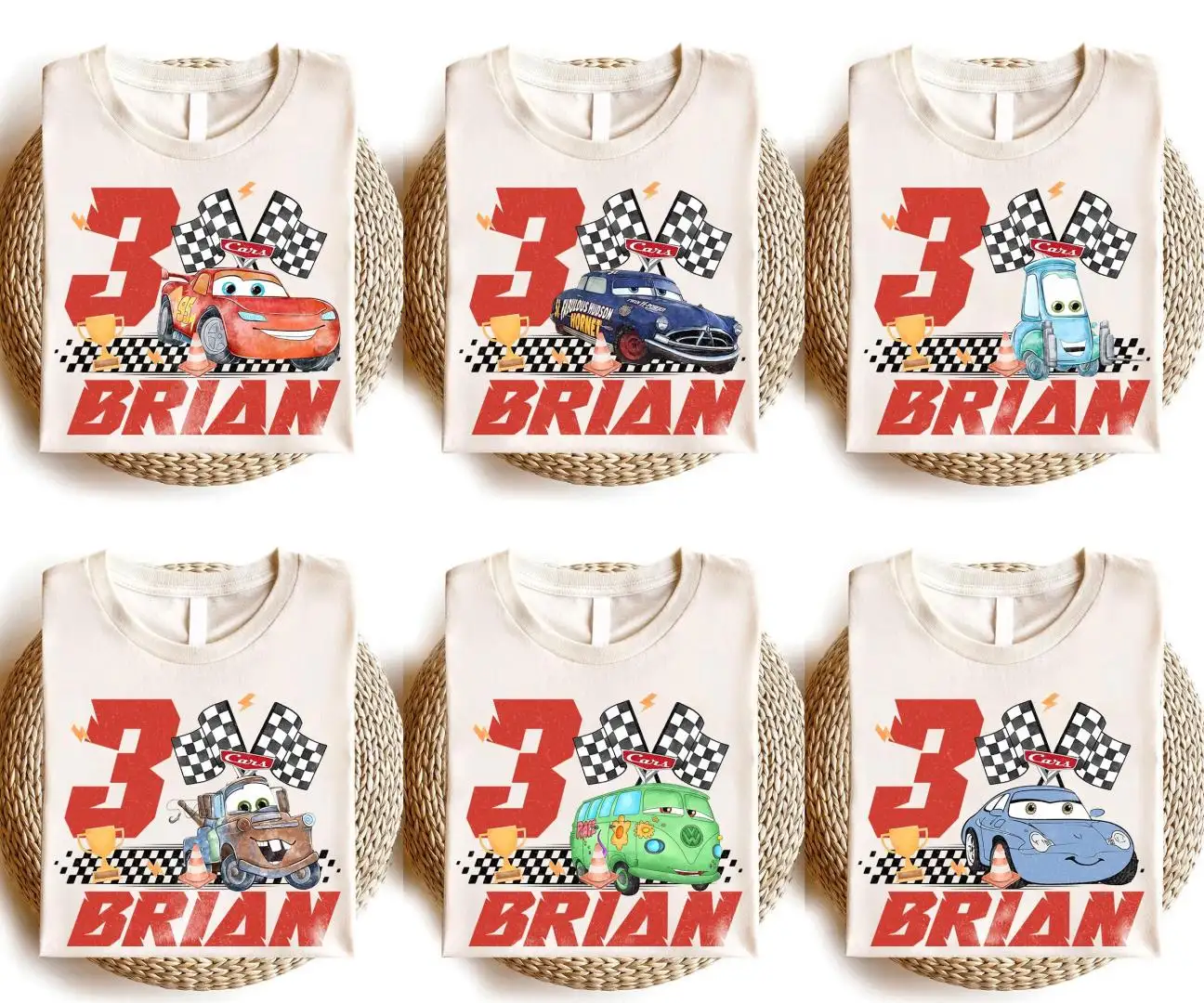 Custom Lightning McQueen Birthday Shirt for Kids