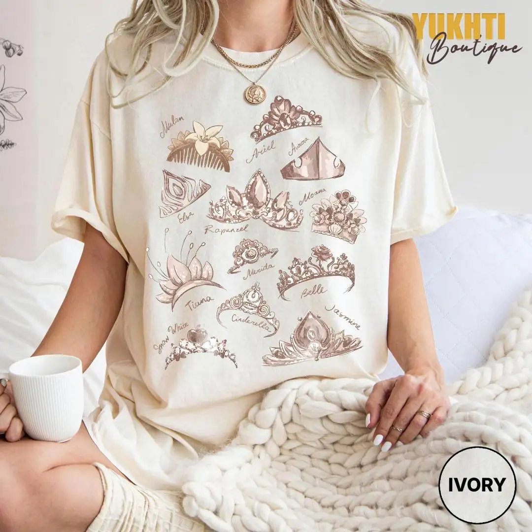 Princess Crowns Shirt for Girls Birthday Gift