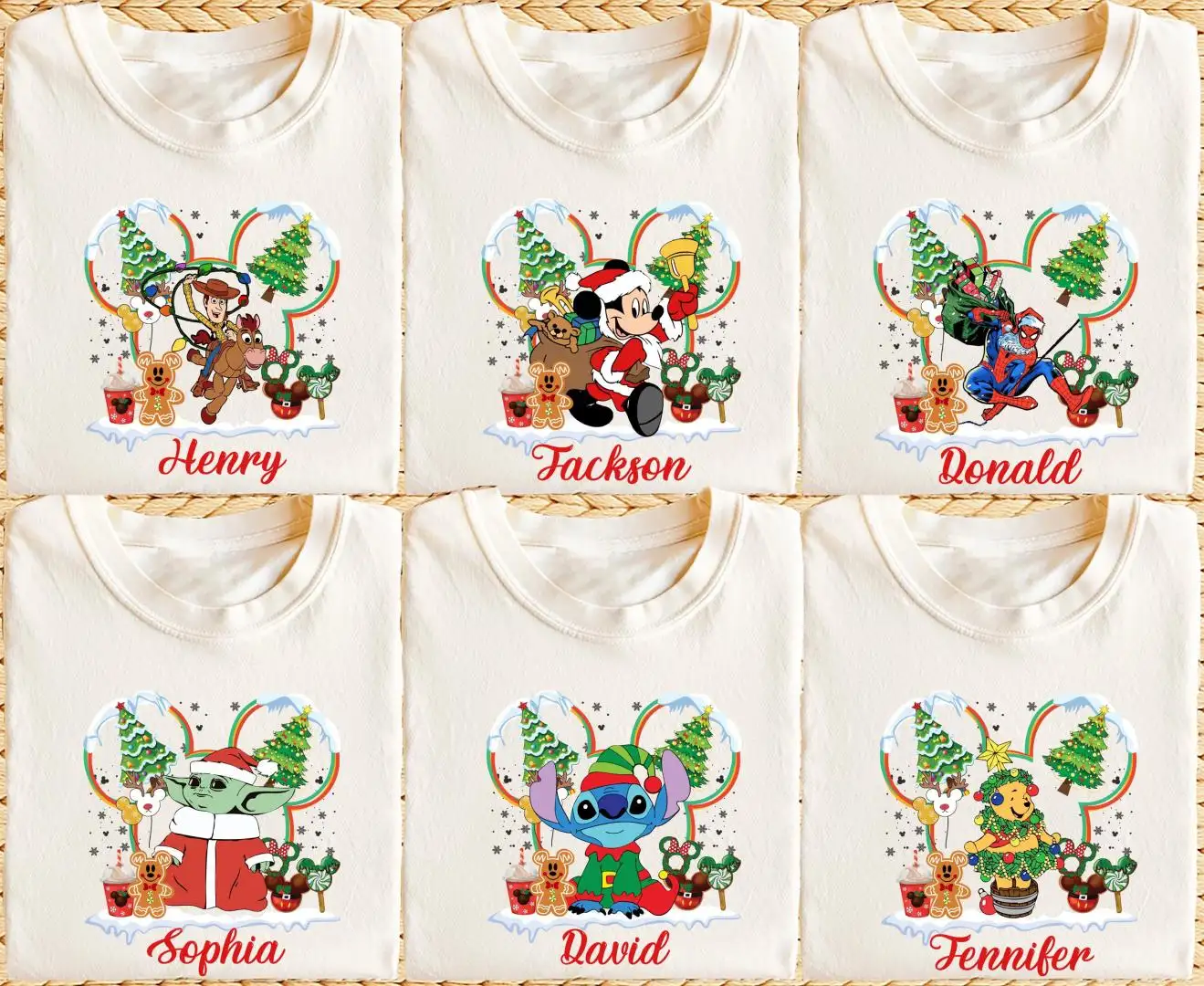 Custom Disney Christmas Shirt for Kids