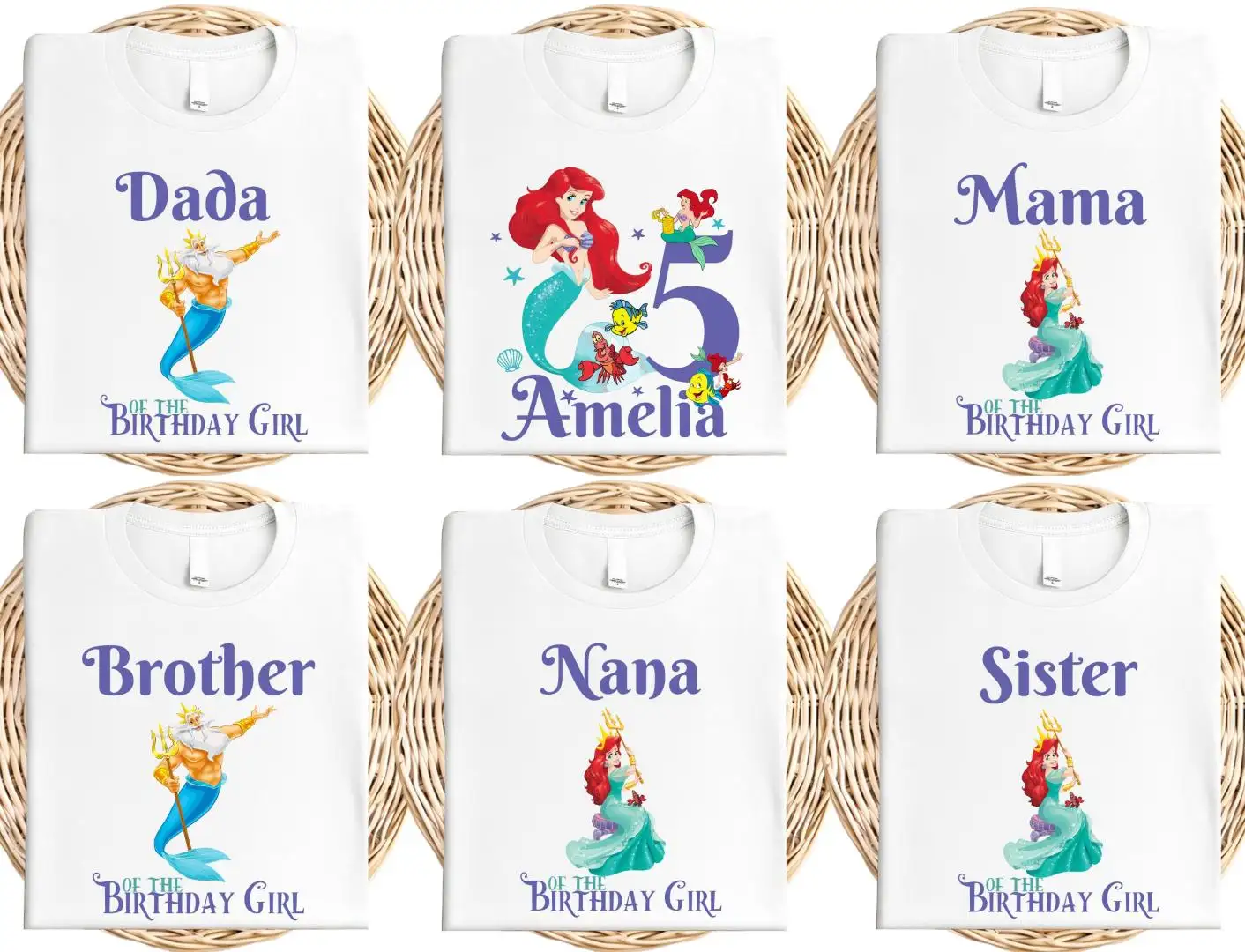 Disney Princess Ariel Birthday Girl Shirt