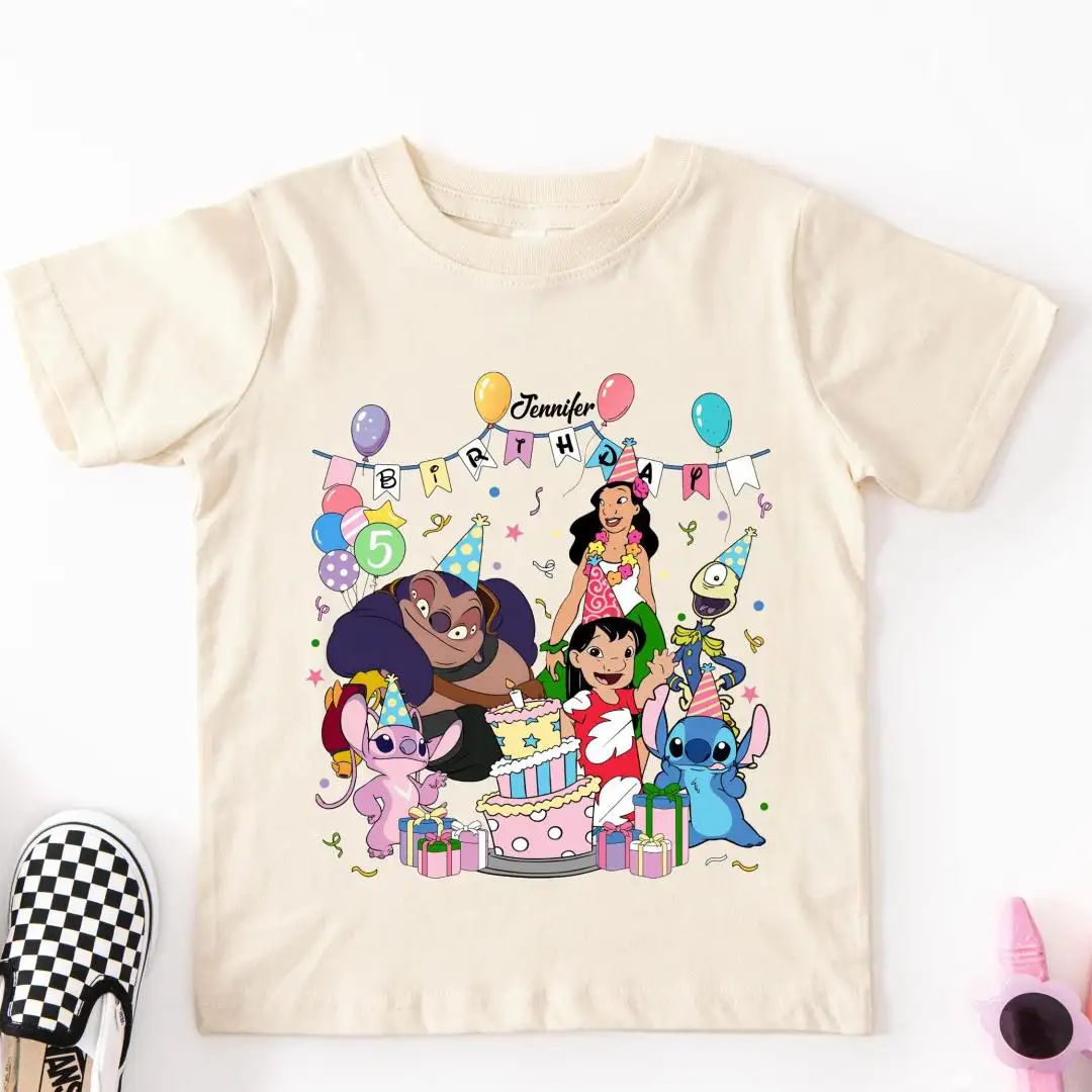 Personalized Stitch Birthday Shirt for Toddlers