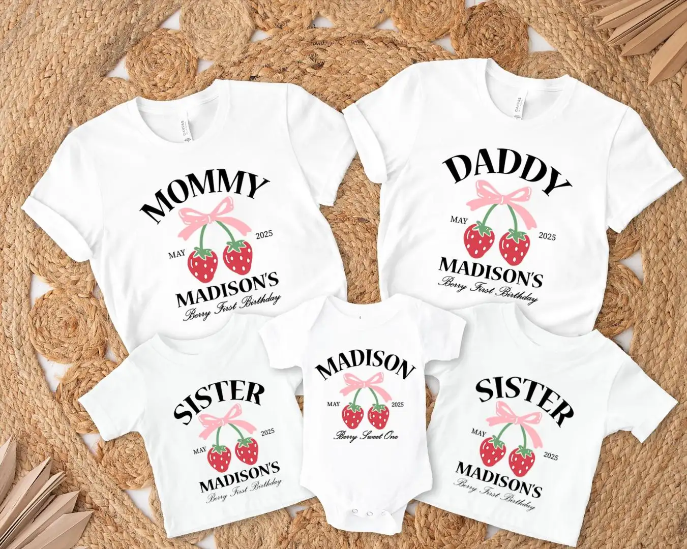 Berry First Birthday Shirt for Strawberry Themed Party