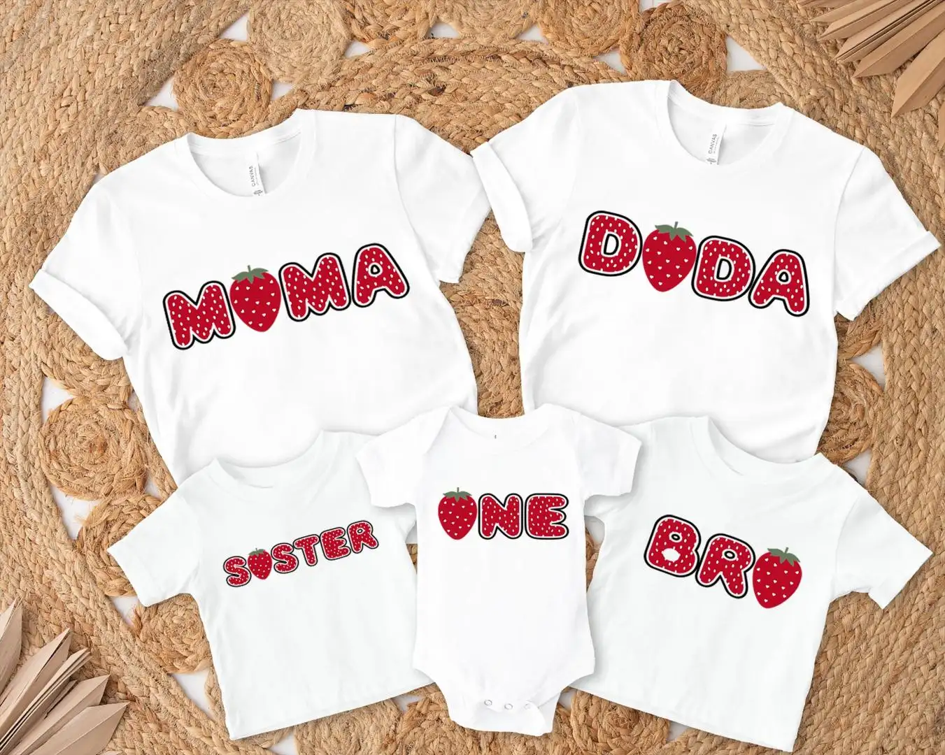 Family First Birthday Shirt Strawberry Theme Party