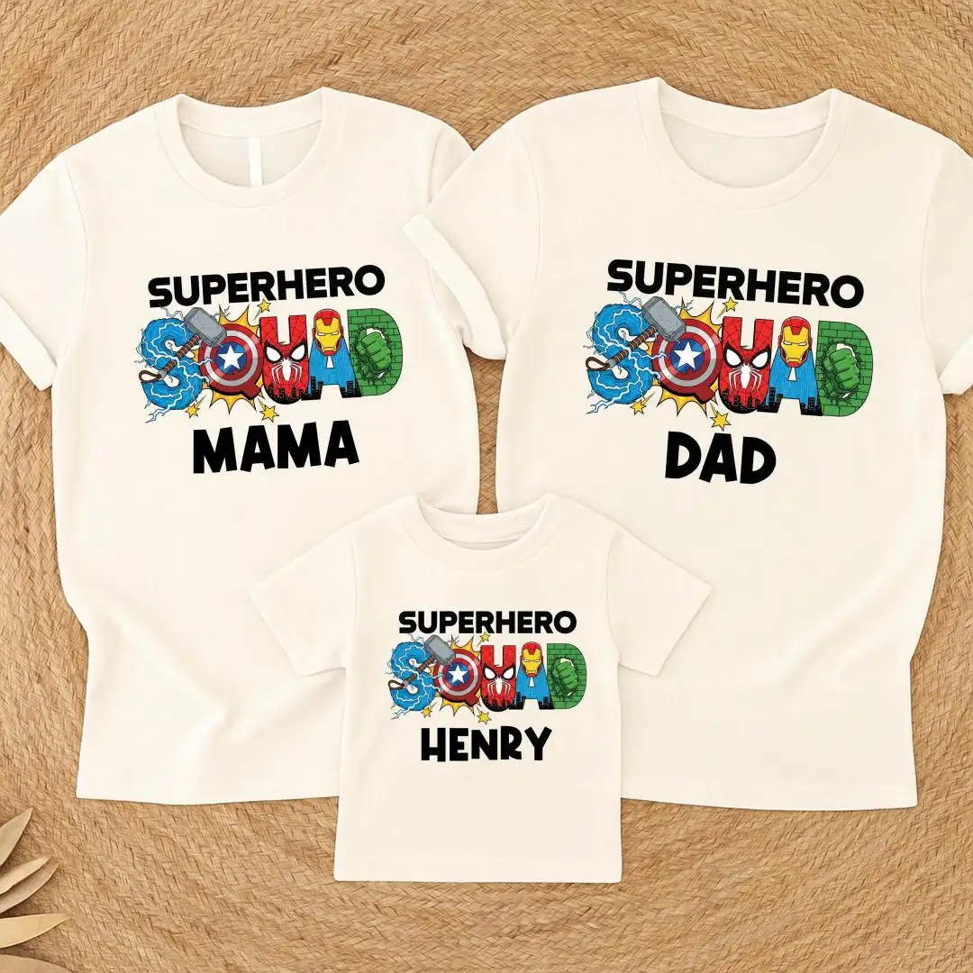 Marvel Avengers Family Shirt Superhero Squad Gift