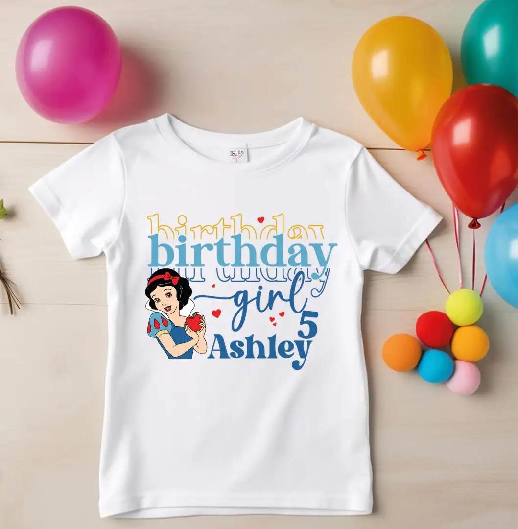 Snow White Disney Princess Birthday Shirt for Girls