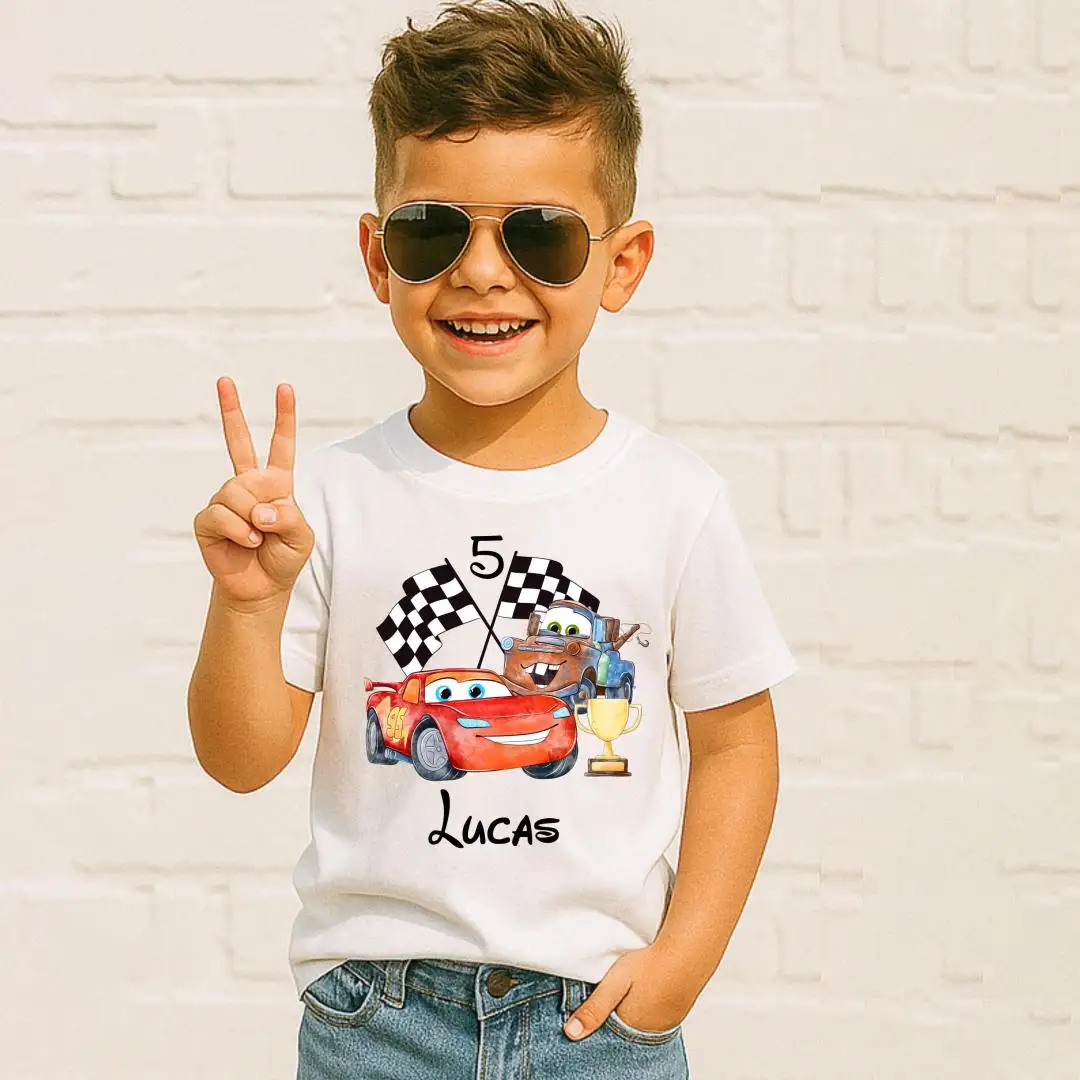 Lightning McQueen Kids Birthday Shirt