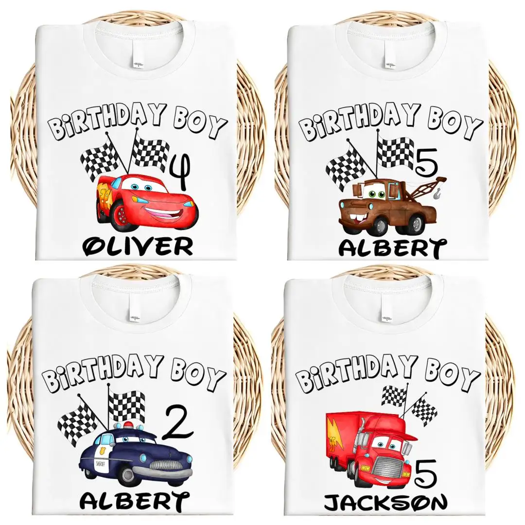 Disney Cars Lightning McQueen Birthday Shirt for Kids