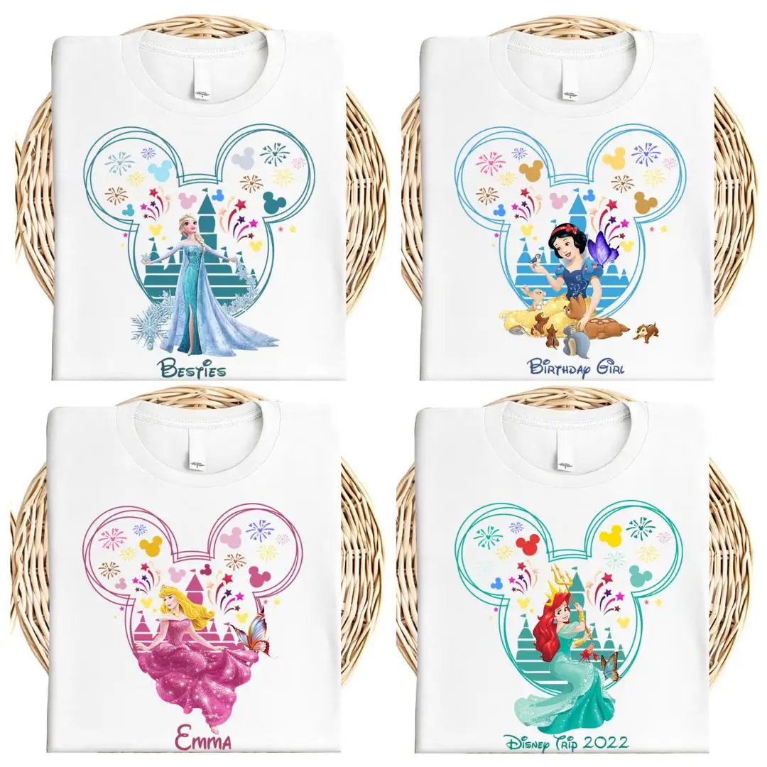 Disney Princess Girls Shirt for Birthday Trip