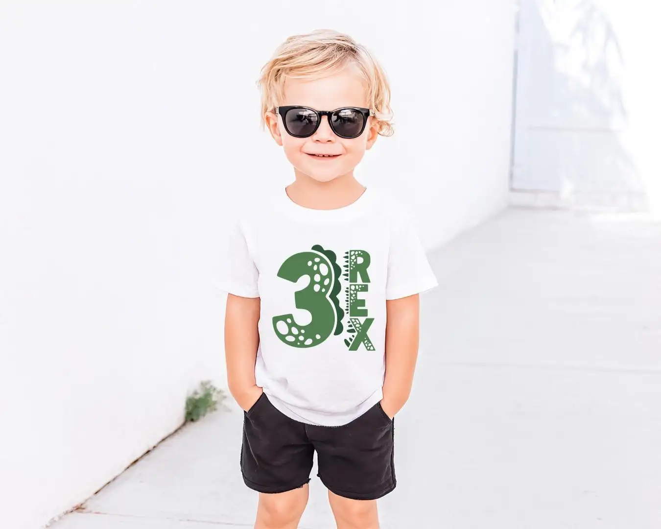 Kids Dinosaur Birthday Shirt | Custom Rex Party Gift