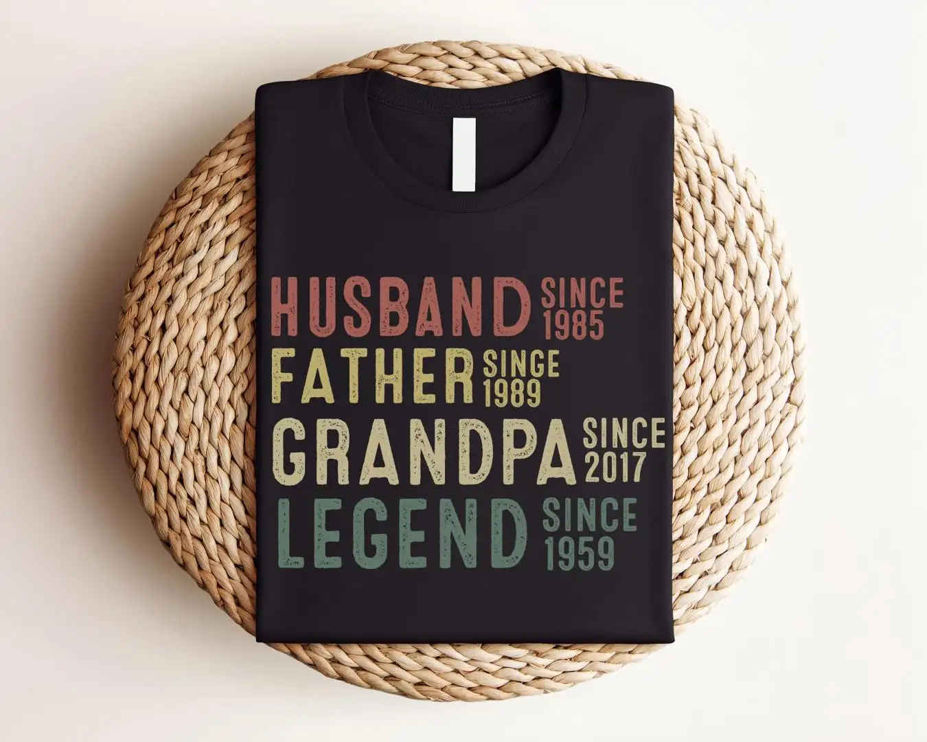 Custom Grandfather Since Date Shirt, Legend Dad Gift