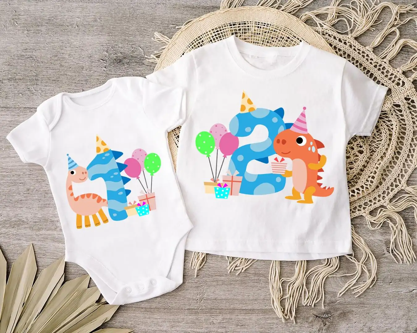 Custom Dinosaur Birthday Shirt for Kids Party