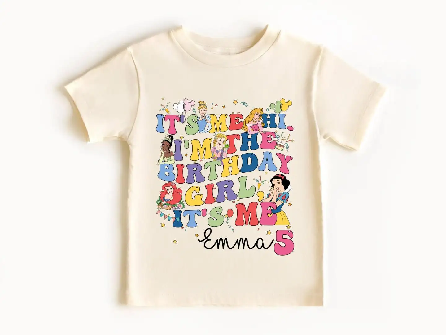 Custom Princess Birthday Shirt for Girls