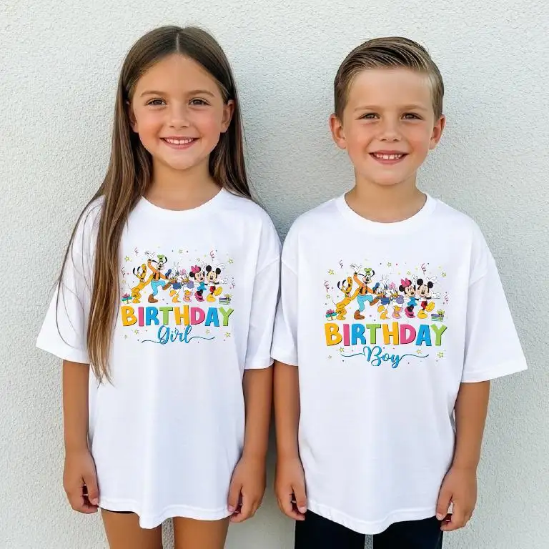 Disney Birthday Shirt for Kids Party Crew