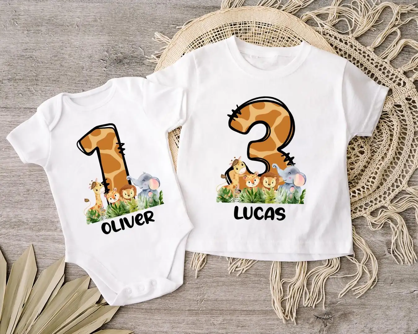 Safari Birthday Boy Shirt for Kids Wild One