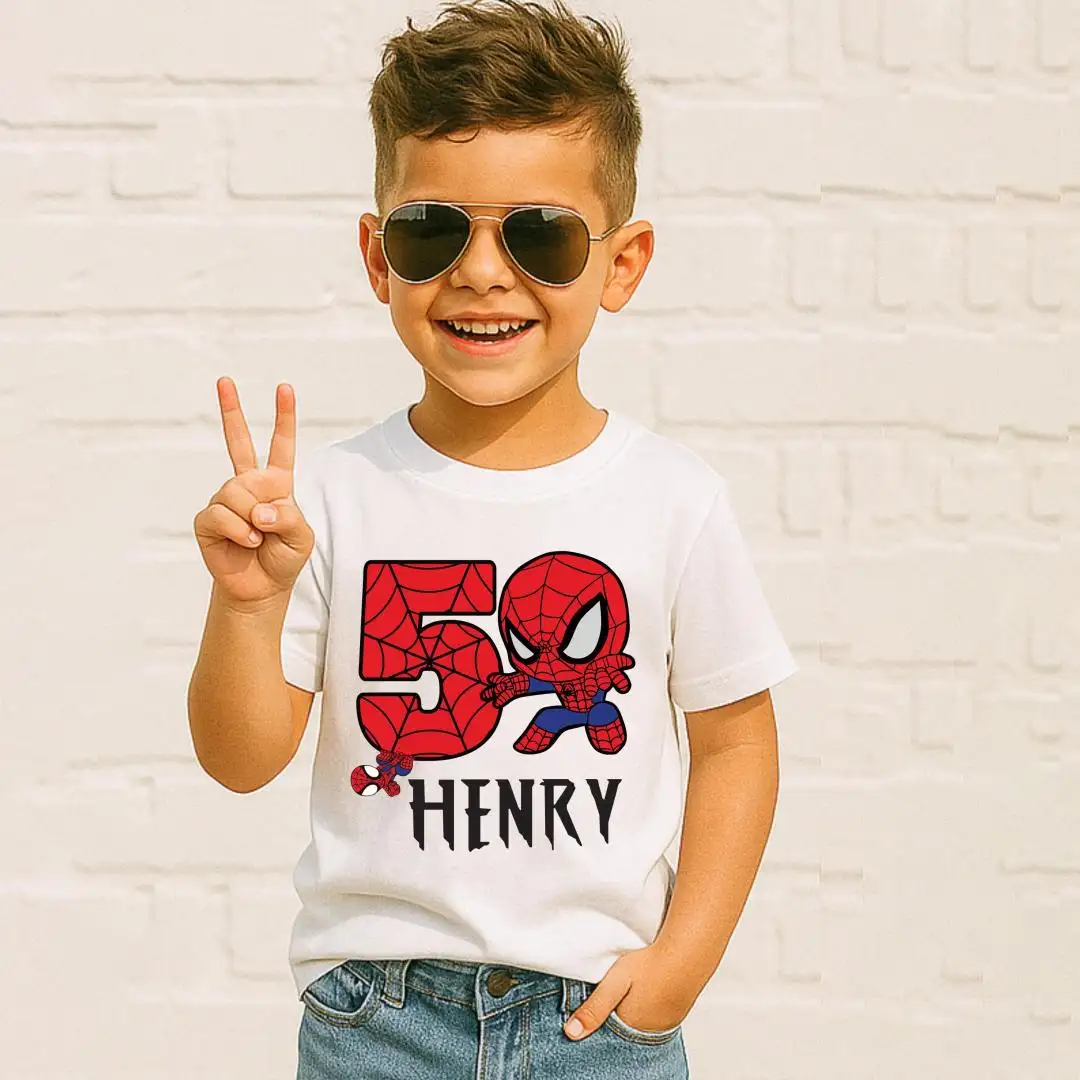 Disney Spiderman Birthday Shirt for Boys Superhero Gift