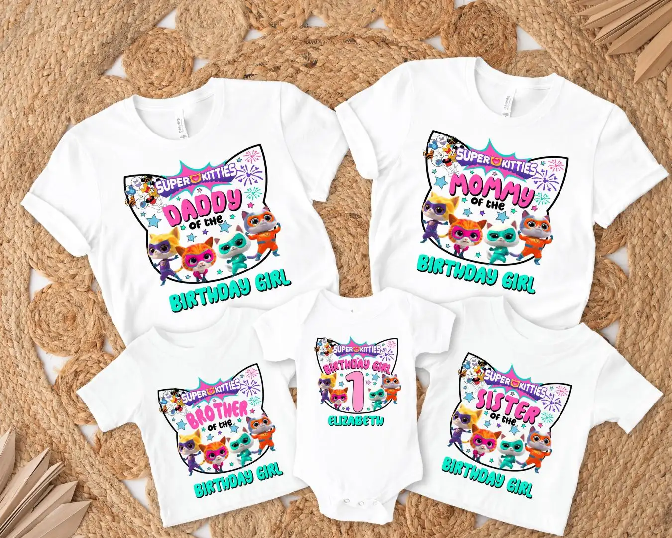 SuperKitties Family Birthday Shirt