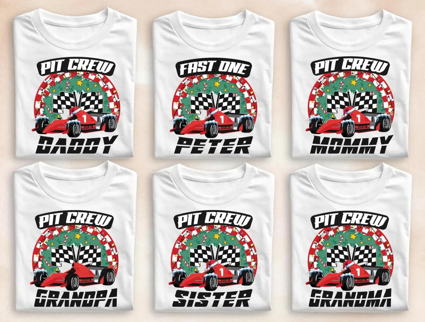 Disney Pit Crew Family Matching Christmas Shirt