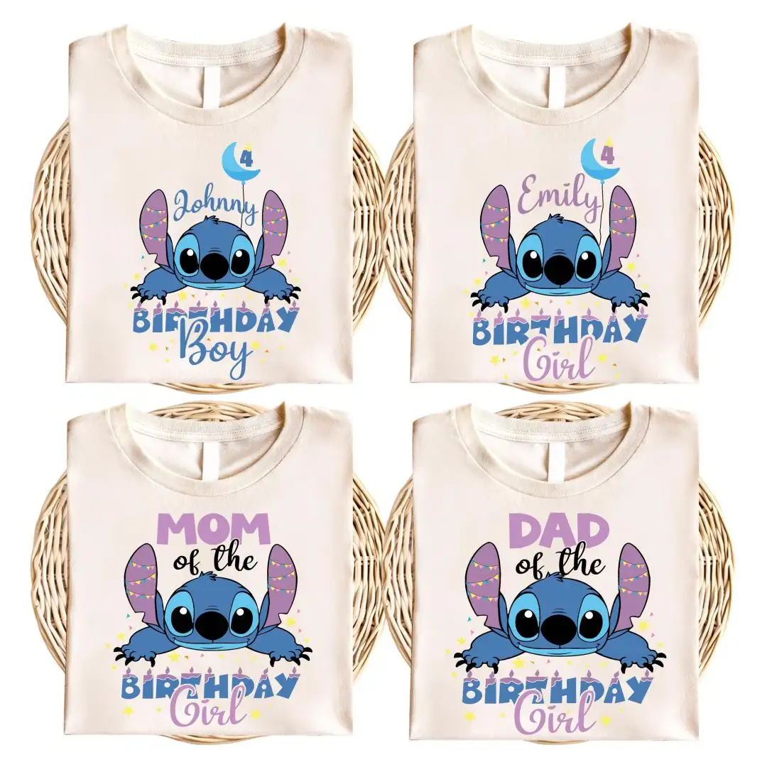 Disney Stitch Birthday Shirt for Kids Party