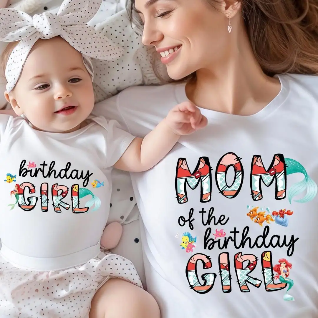 Disney Ariel Birthday Girl Shirt for Family Squad