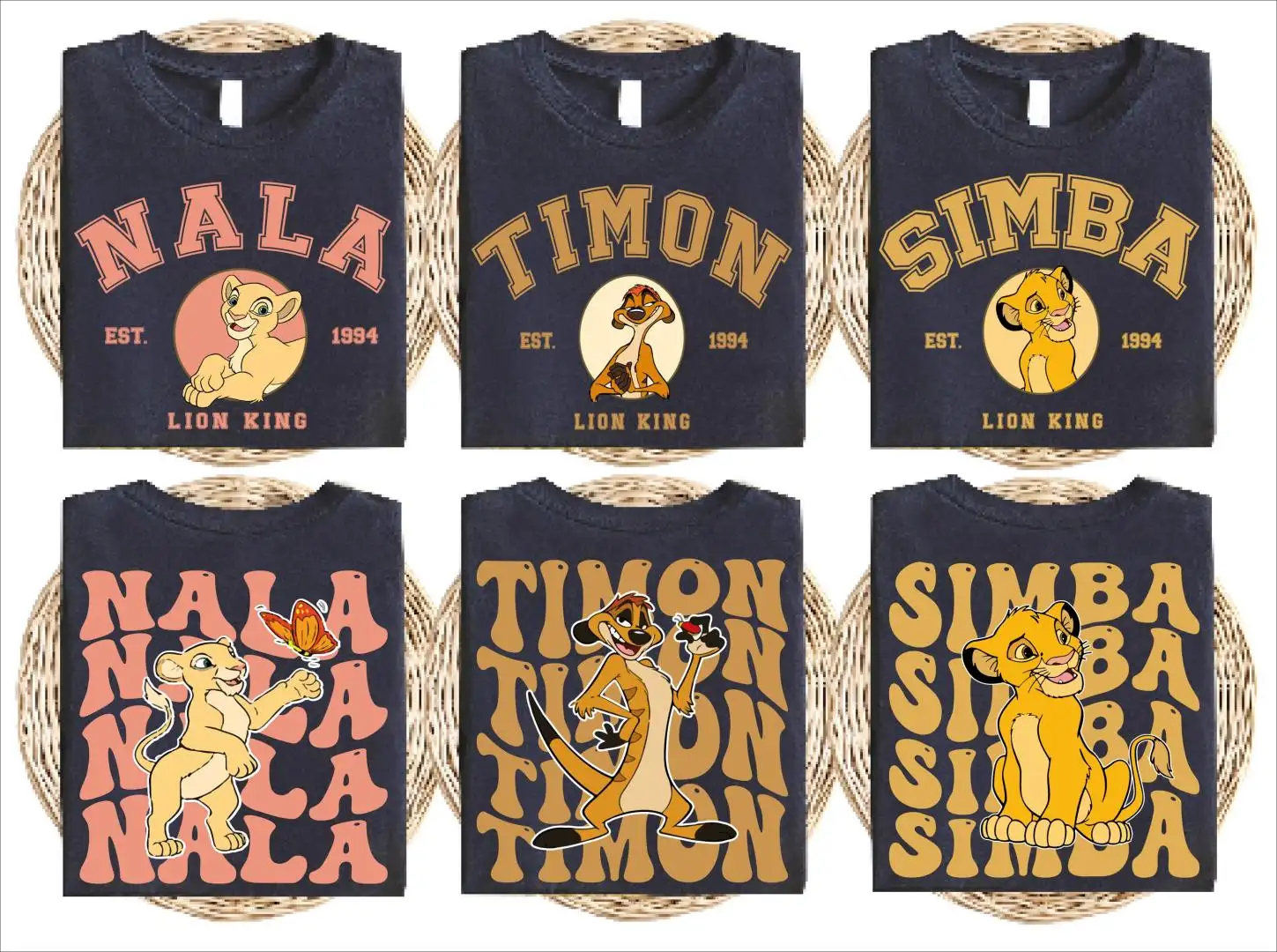 Disney Lion King Characters Shirt for Family Gifts