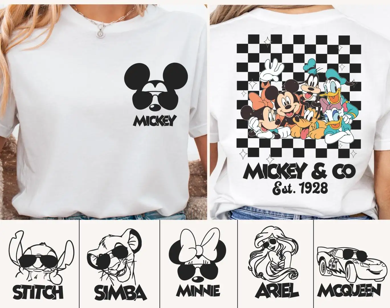 Disney Family Vacation Matching Checkered Shirt