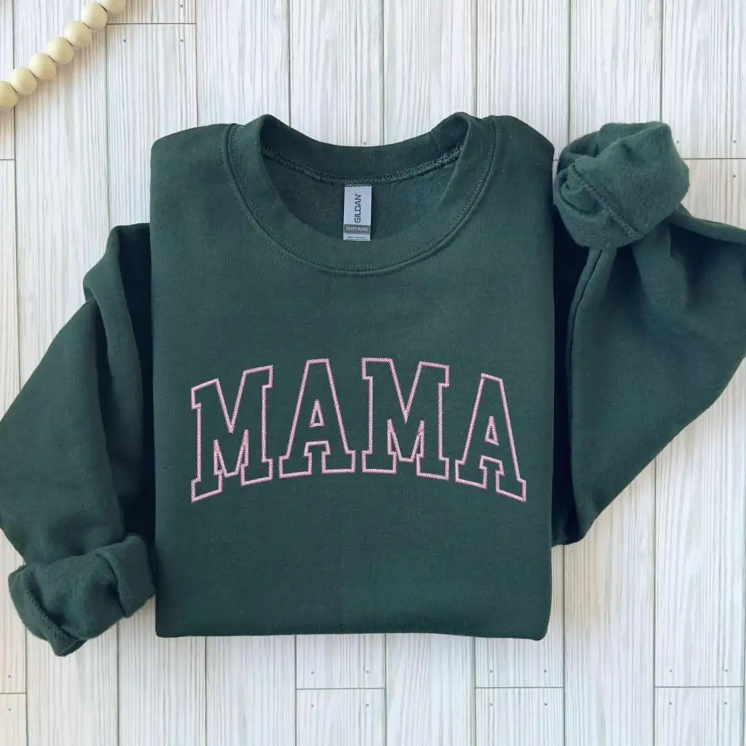 Mama Embroidered Shirt | Cozy Birthday Gift for Mom