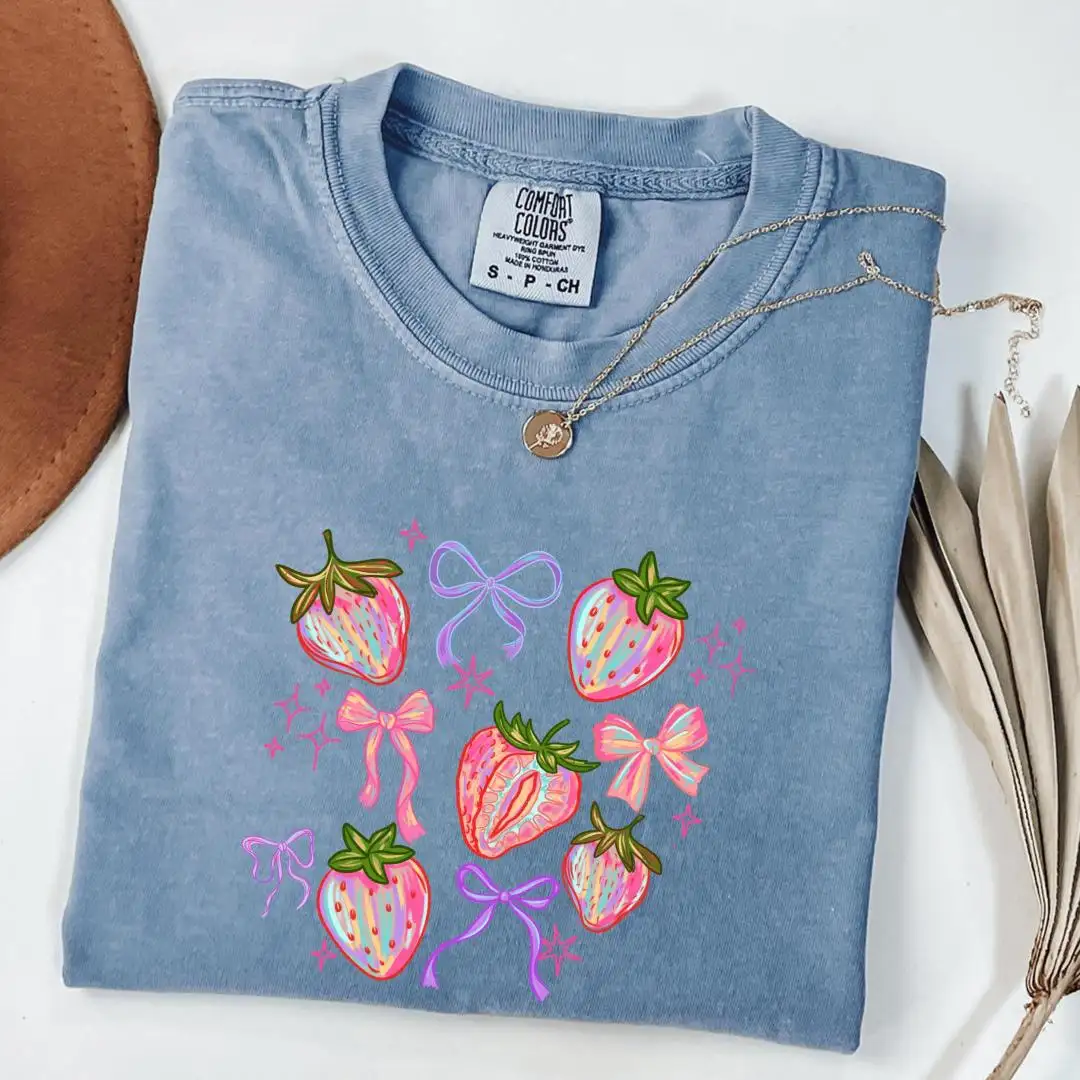 Boho Strawberry Floral Shirt | Summer Festival Gift