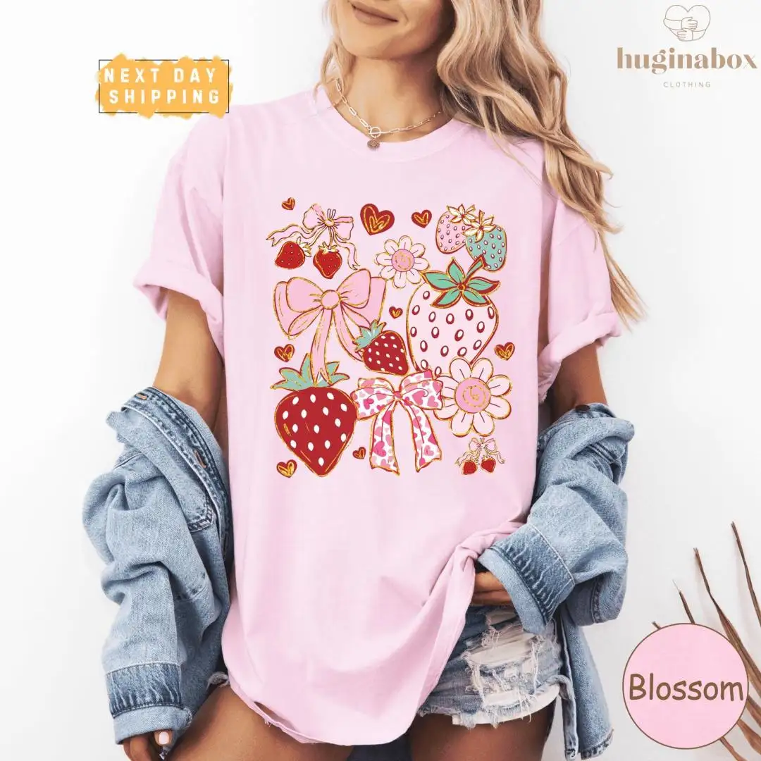 Boho Strawberry Shirt | Summer Festival Gift For Her