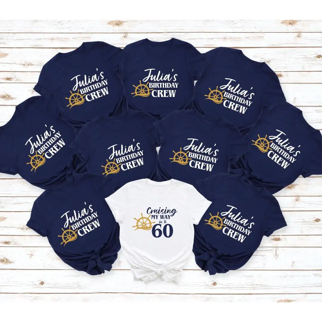 Custom Cruise Birthday Crew Shirt for Group