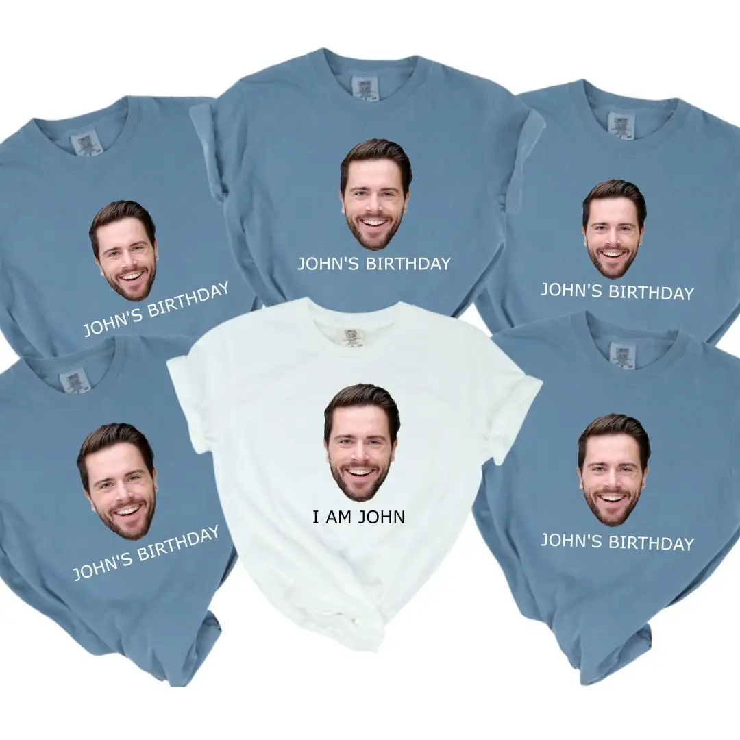Custom Birthday Photo Shirt for Family Group