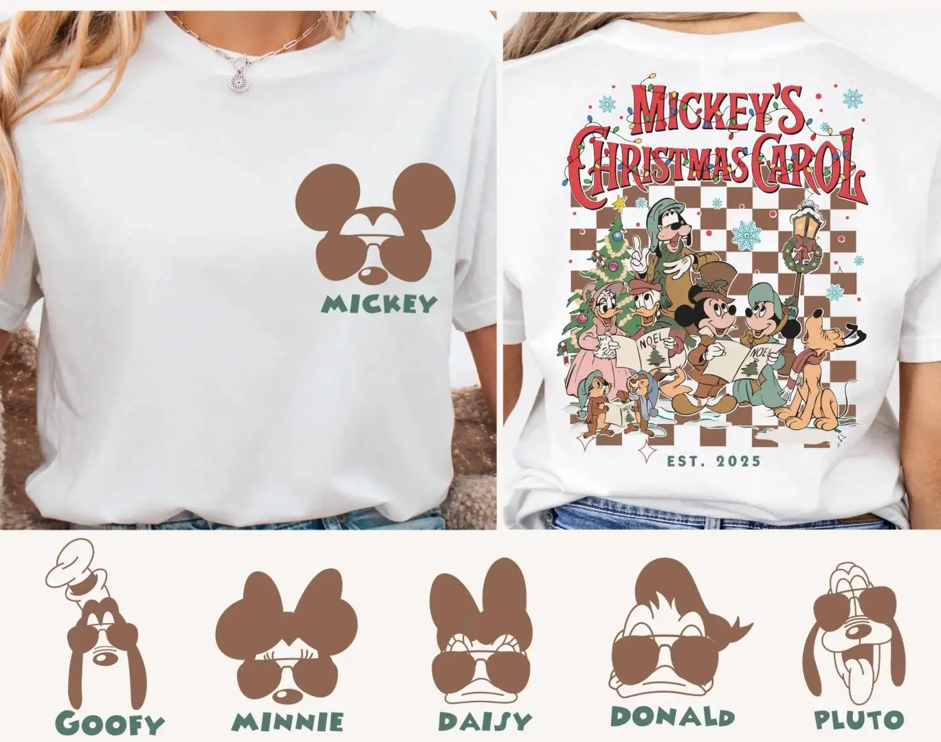 Custom Name Disney Christmas Mickey Shirt