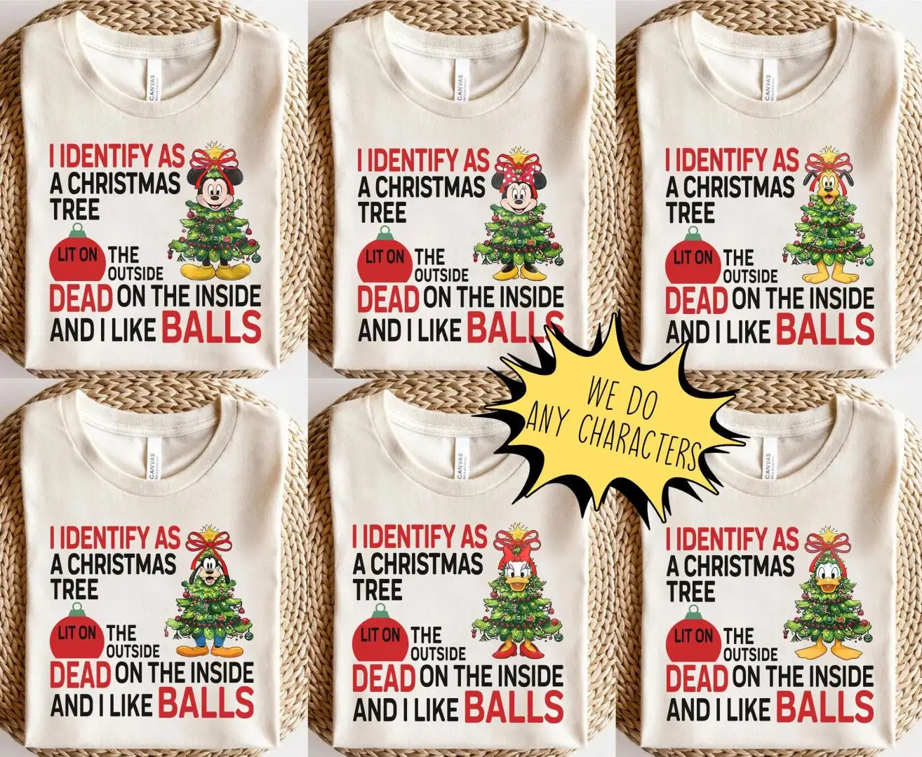 Funny Disney Christmas Tree Shirt
