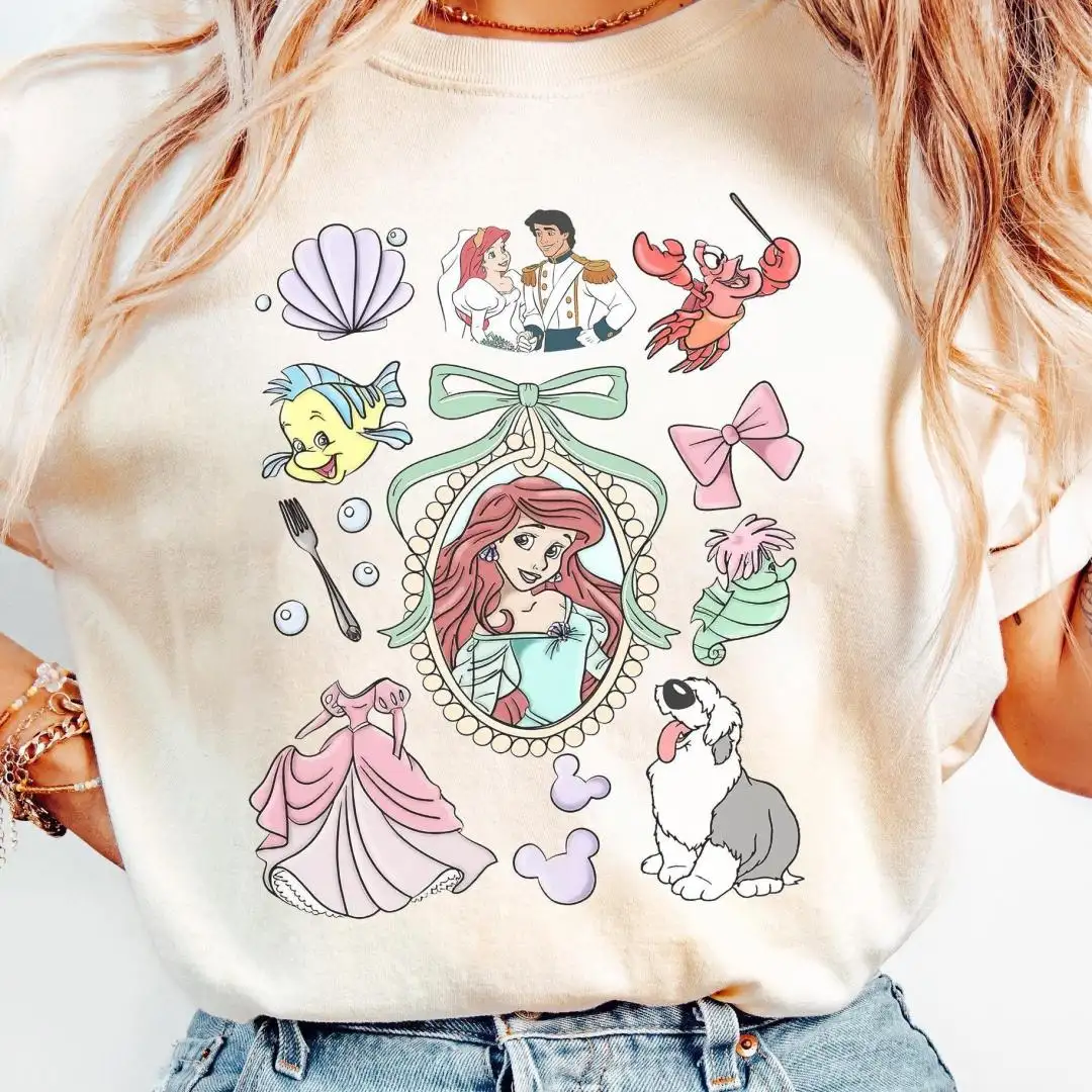 Little Mermaid Ariel Shirt for Girls and Women
