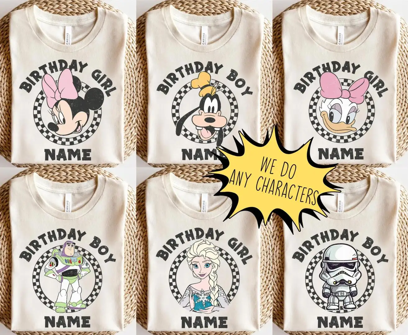 Custom Disney Birthday Shirt for Family & Friends