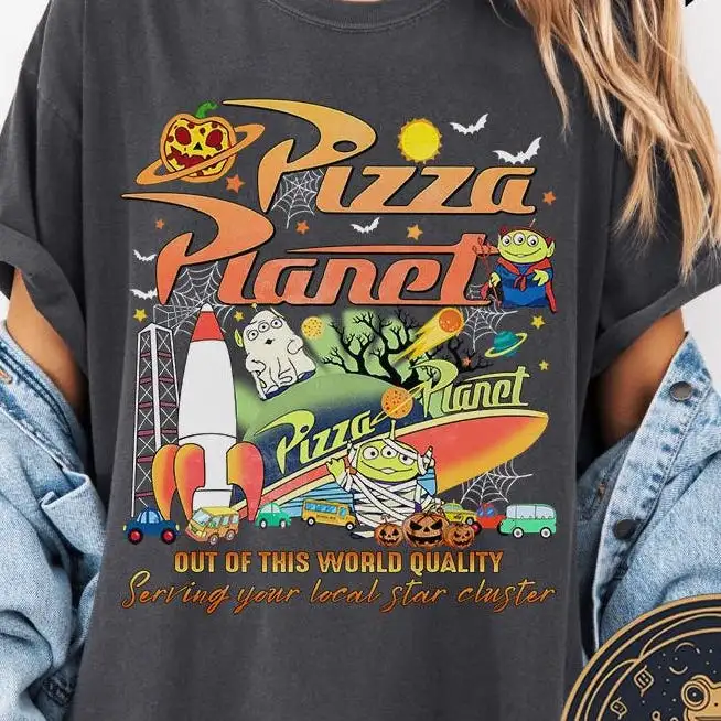 Toy Story Halloween Shirt with Pizza Planet Aliens