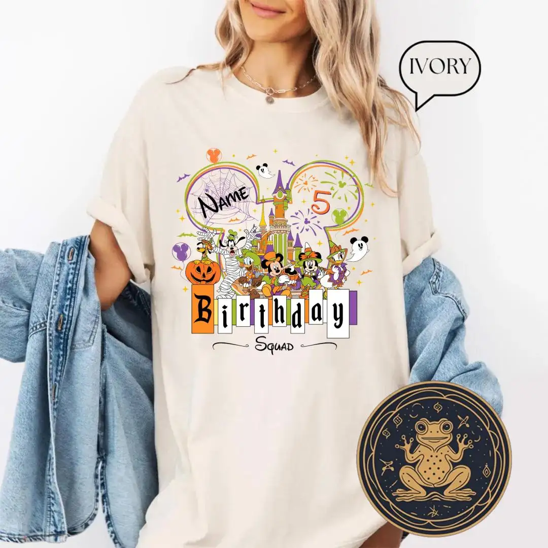 Custom Disney Halloween Birthday Shirt for Kids