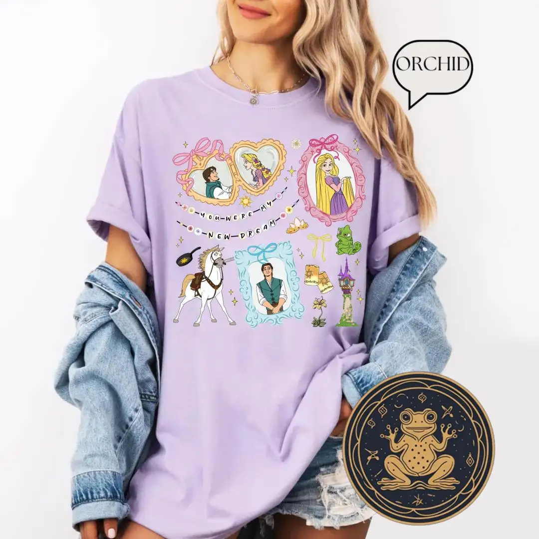 Disney Tangled Rapunzel Floral Shirt for Princess Fans