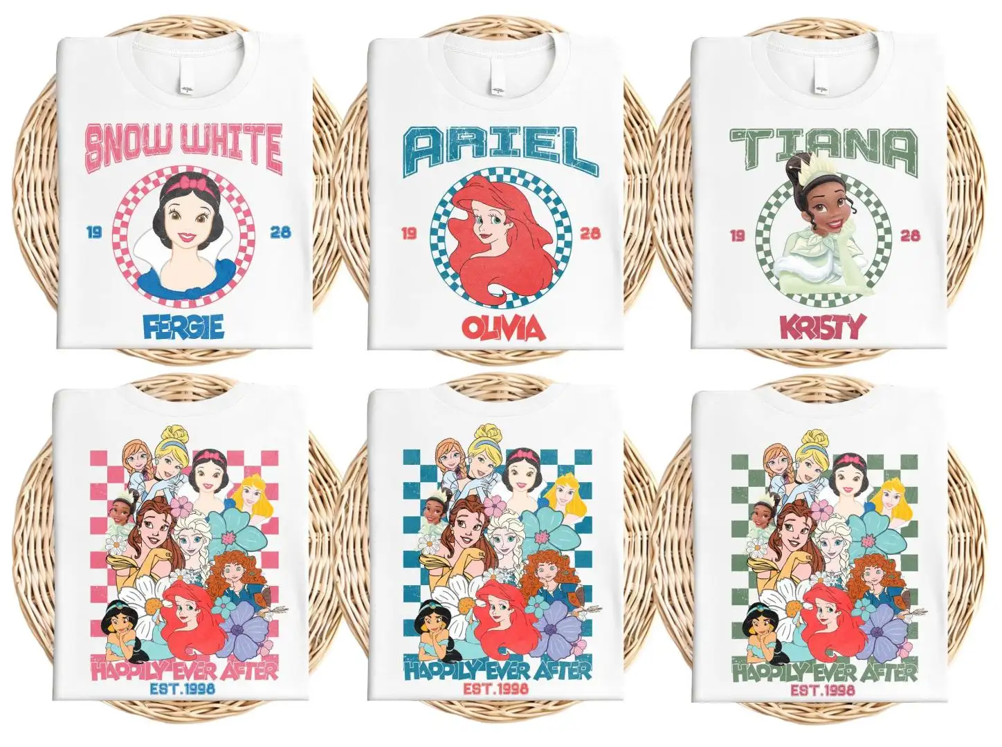 Disney Princess Floral Birthday Shirt for Girls