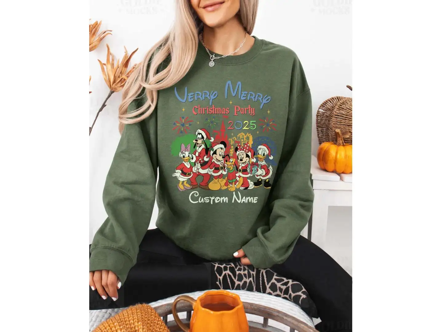 Personalized Disney Christmas Party 2025 Shirt for Family