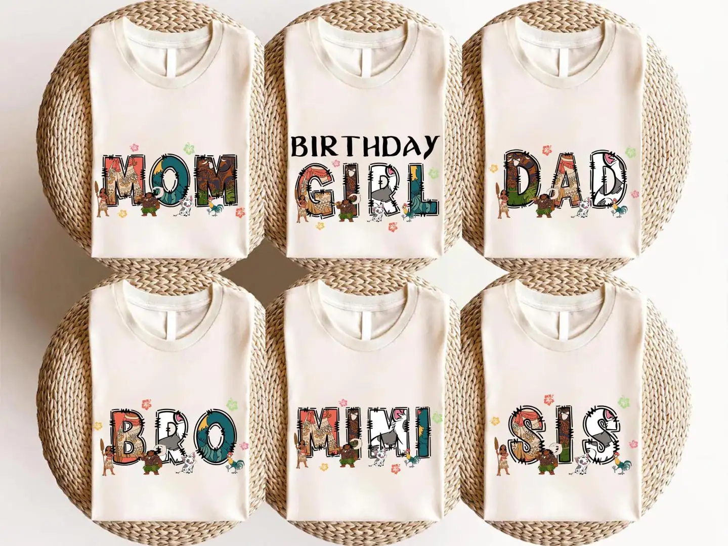 Disney Moana Birthday Girl Shirt for Family Trip