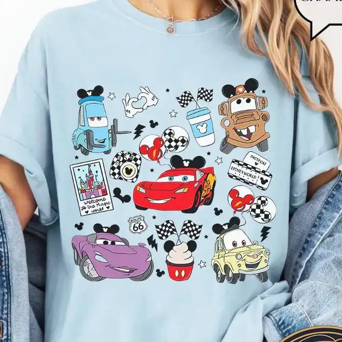 Retro Lightning McQueen Family Vacation Shirt